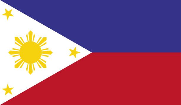 高度詳細的菲律賓國旗 - 菲律賓國旗高細節 - 菲律賓國旗 - 菲律賓國旗向量，eps，向量 - philippines 幅插畫檔、美工圖案、卡通及圖標