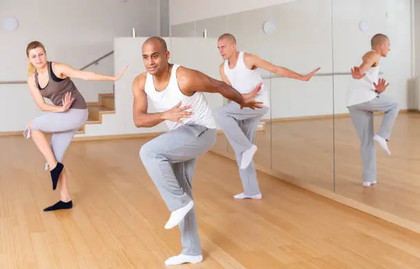 Photo of Man dancing at group lesson in studio