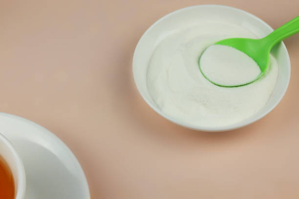 istock Collagen powder ready to use. Supplemental protein intake. 1309126215
