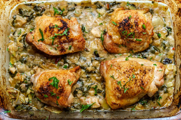 150+ Cream Chicken Thighs Stock Photos, Pictures & Royalty-Free Images
