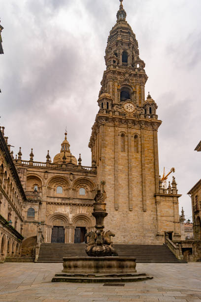 istock Santiago de Compostela cathedral in the early evening, Spain 1309130705