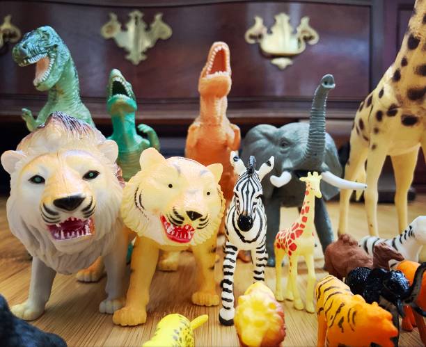 istock Wild Toy Animals on Floor 1309133507