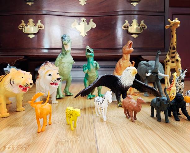 istock Wild Toy Animals on Floor 1309133532