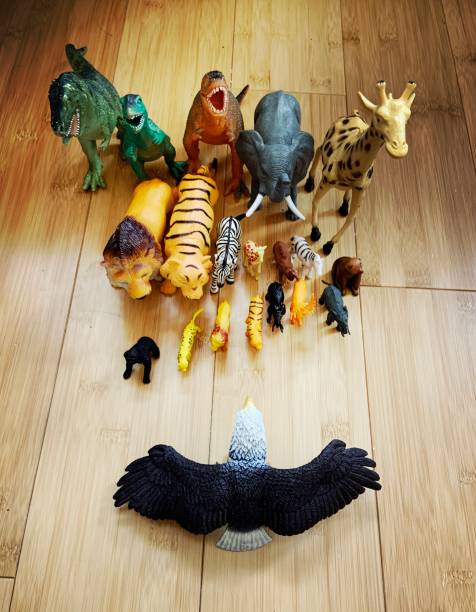 istock Wild Toy Animals on Floor 1309133548