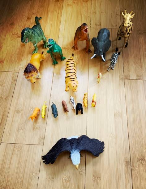 istock Wild Toy Animals on Floor 1309133588