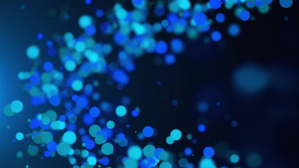 istock Swirl of round blurry particles abstract background 1309134008