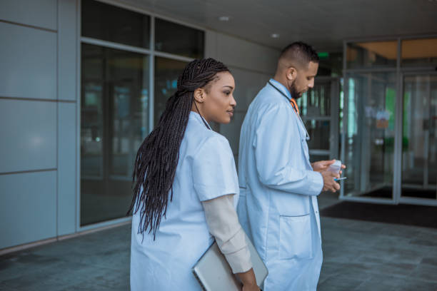 istock Two black ethnicity medical professionals 1309142805