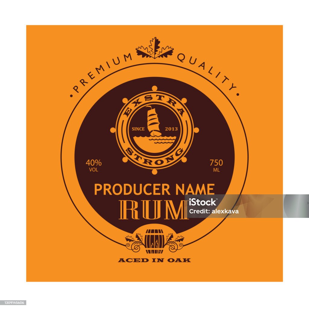 Generic Rum Label Template Rum Label Stock Illustration - Download Image Now - Alcohol ...