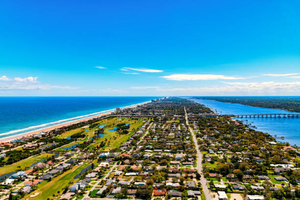 Ormond and Daytona Beaches From Above