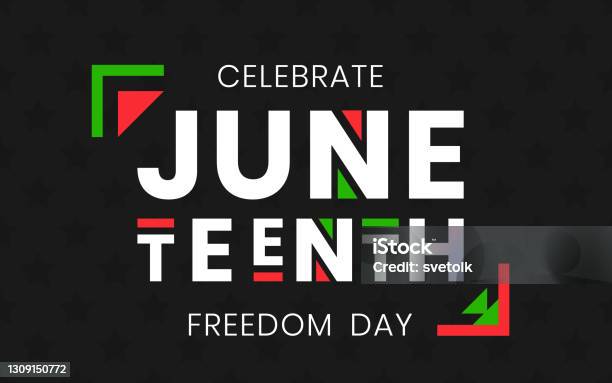6월틴스 자유의 날 배너 1865년 6월 19일 아프리카계 미국인 독립기념일 공휴일 포스터 또는 카드 디자인 템플릿의 벡터 일러스트레이션 Juneteenth에 대한 스톡 벡터 아트 및 기타 이미지