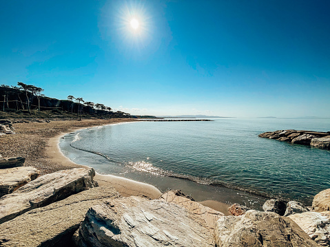 rocky coastline in italy