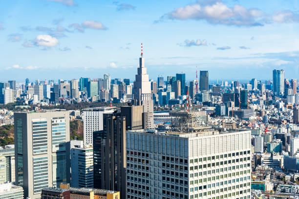 istock Tokyo cityscape on a sunny winter day 1309154932
