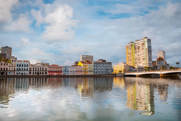 istock Old buildings on Rua da Aurora reflecting in the Capibaribe River in Recife, Pernambuco 1309159960
