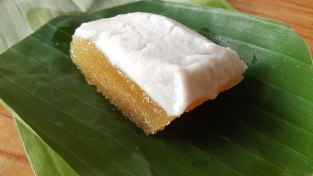 istock Tako,Thai pudding with coconut milk topping,Thai dessert. 1309176576