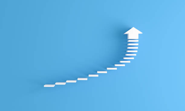 Stairs rise arrow concept