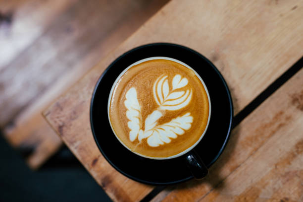 istock Cup of hot latte coffee 1309195615