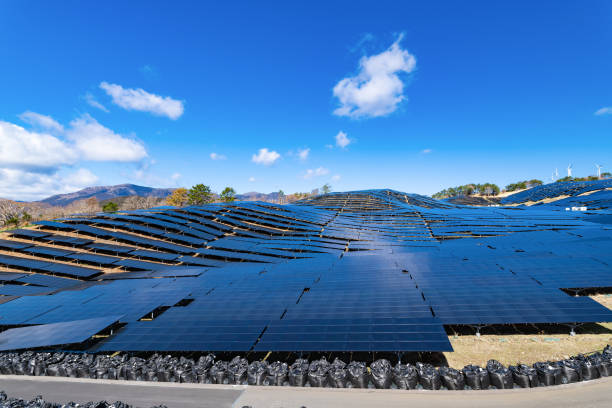 istock Huge solar and wind power plants installed on mountain slopes 1309201488
