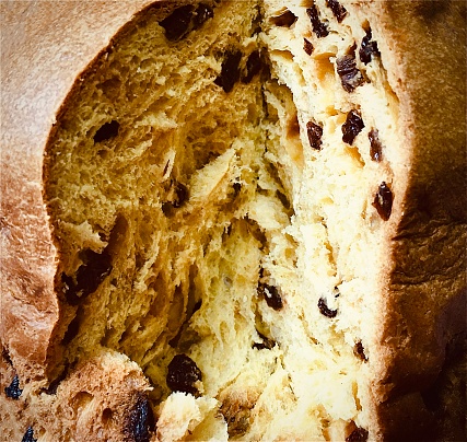 Cuisine and Food, Close Up Delicious Homemade Raisin Bread.
