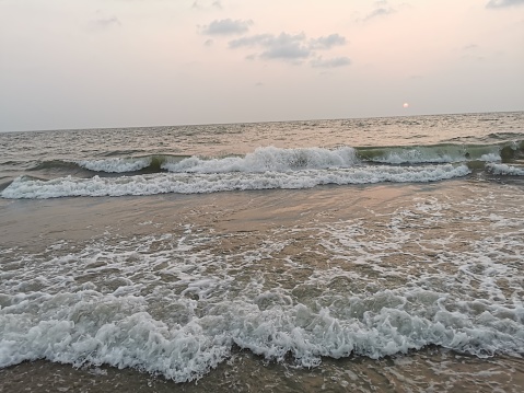 Beautiful Arabian sea view from Calicut, Kerala, India.