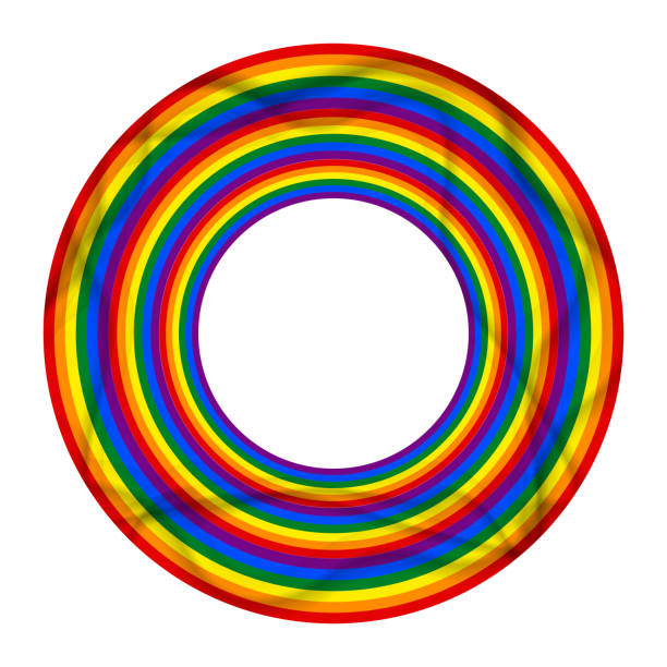 istock Flag LGBT icon, round frame. Template design, vector illustration. Love wins. LGBT symbol in rainbow colors. Gay pride collection 1309210482