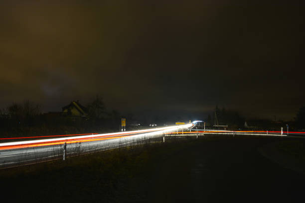 istock Long exposure Road cars with light strips 1309210851