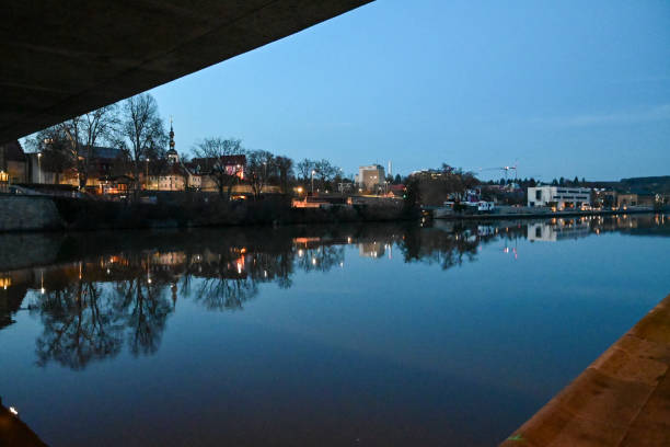 istock Sunset with reflection in the Main near Schweinfurt 1309210882