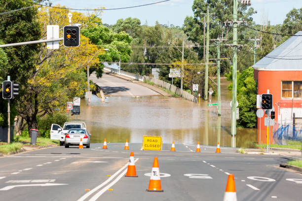 Flooded bridge at Russet Park near Kuranda on the Atherton Tableland in Tropical North Queensland, Australia