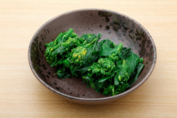 istock Boiled rape buds. This is a Japanese dish called 