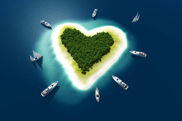 istock Heart in the sea. 1309218913