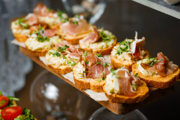 istock Catering service. Snacks for guests on the table. 1309223885