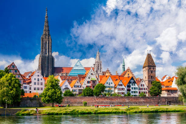 Cityscape of Ulm, Germany stock photo