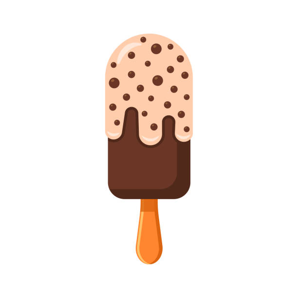 значок мороженого, простой стиль, векторная иллюстрация на белом фоне - sweetgrass stock illustrations