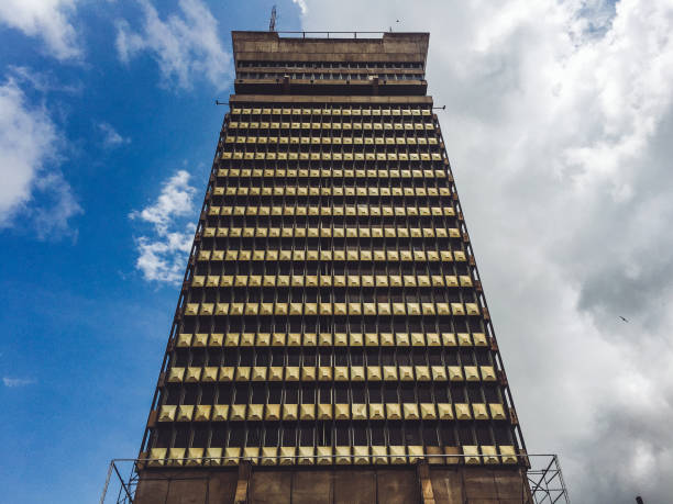 Skyscraper in the financial district of Lusaka, Zambia: Findeco House, Cairo Road at the Kafue Roundabout
