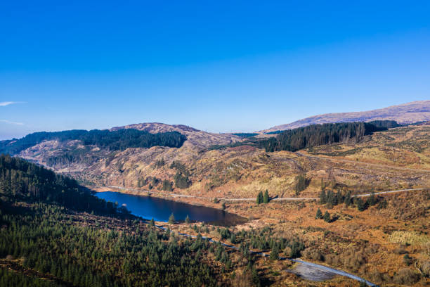 istock Drone view of a Scottish loch in a valley 1309242005