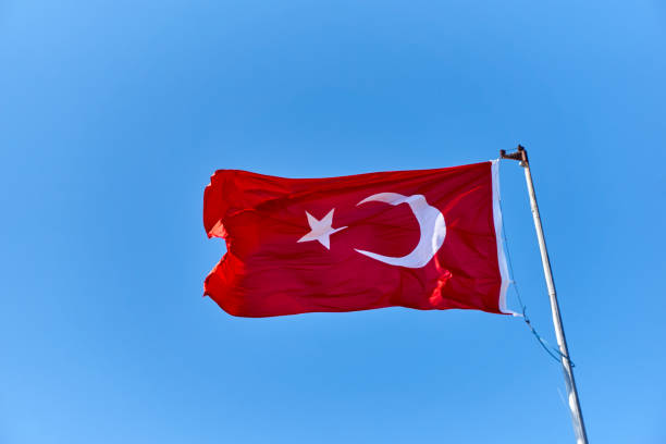 istock The Turkish National Flag Waving 1309242799