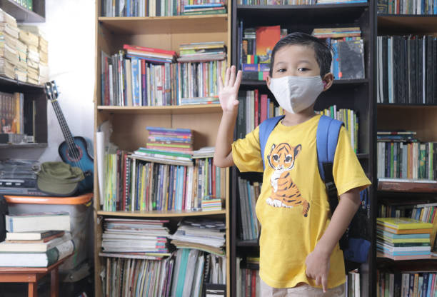 istock A Father prepares his son to go to school 1309247459