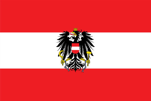 ilustraciones, imágenes clip art, dibujos animados e iconos de stock de bandera austria - austria