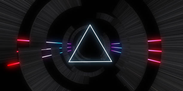 istock 3D abstract background with neon lights. neon tunnel .space construction . 3d illustration 1309257716
