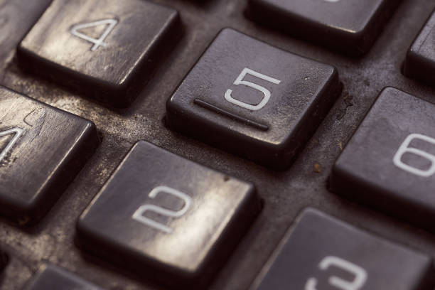 istock Digital calculator buttons. macro photos 1309258079