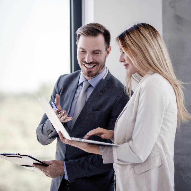 Business people at workplace stock photo