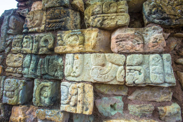 istock Mayan drawings in Copan Ruinas stones. Honduras 1309264189