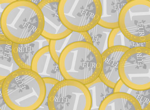 1 Euro coin currency vector background illustration 1 Euro coin currency vector background illustration background of a euro coins stock illustrations