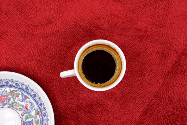 istock cup of Turkish coffee on a fabric background 1309271972