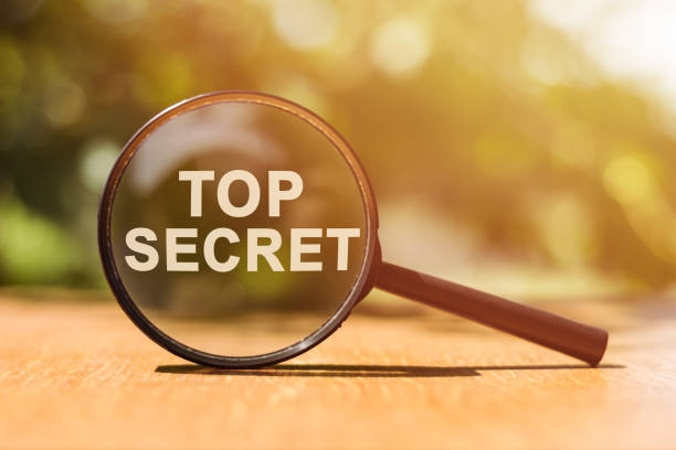 istock magnifying glass is on top secret inscription 1309273690