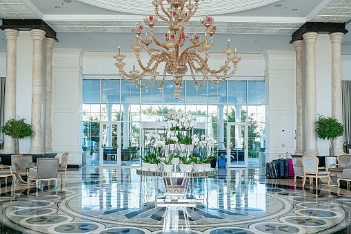 Luxury five stars hotel's lobby