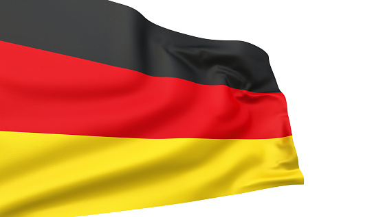 3d render Germany flag (isolated on white and clipping path)