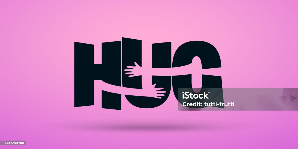 Writing Hug Hands Hugs Word Hug Vector Illustration Stock Illustration - Download ...