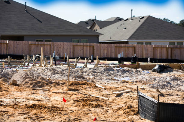 istock New homes construction site.  Slabs ready to be poured. 1309286069