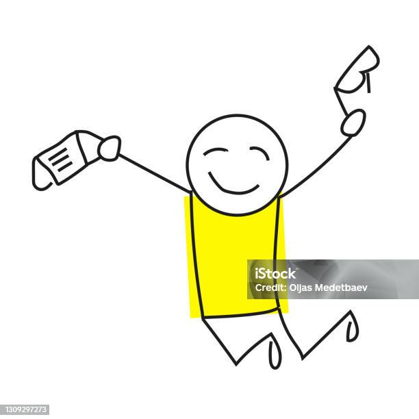 Free Hand Drawing That Depicts A Freedom From Quarantine Restrictions Stock Illustration - Download Image Now - iStock Free Hand Drawing That Depicts A Freedom From Quarantine Restrictions Stock Illustration - Download Image Now - iStock