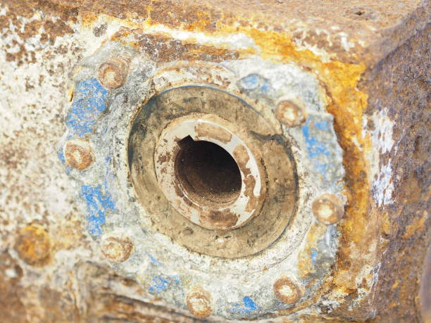 istock Corroded gear box shaft inlet details 1309307049